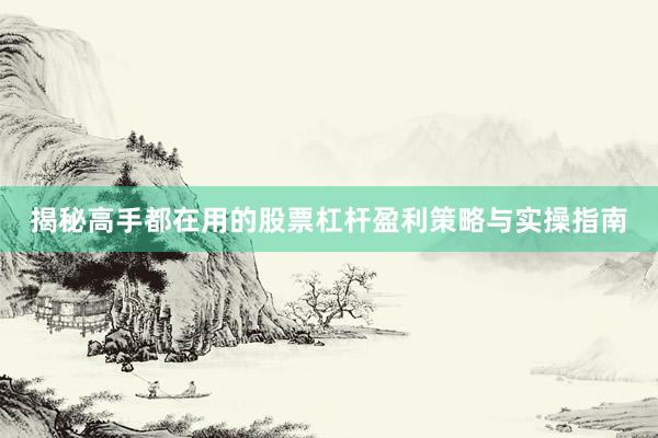 揭秘高手都在用的股票杠杆盈利策略与实操指南