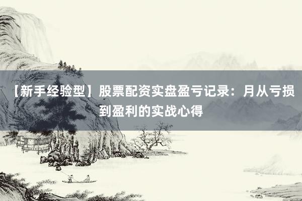 【新手经验型】股票配资实盘盈亏记录：月从亏损到盈利的实战心得