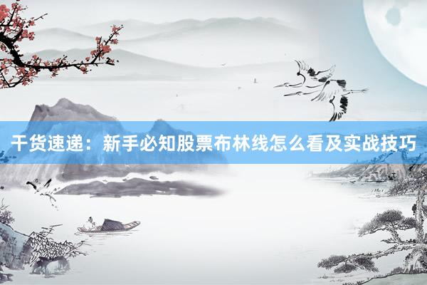 干货速递：新手必知股票布林线怎么看及实战技巧
