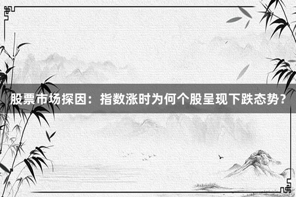 股票市场探因：指数涨时为何个股呈现下跌态势？
