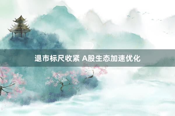 退市标尺收紧 A股生态加速优化